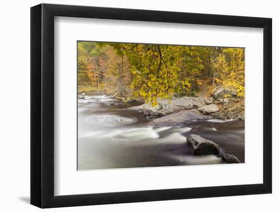 Packers Falls on the Lamprey River in Durham, New Hampshire. Fall-Jerry & Marcy Monkman-Framed Photographic Print