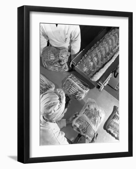 Packing Bacon Rashers, Danish Bacon Company, Selby, North Yorkshire, 1964-Michael Walters-Framed Photographic Print
