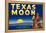 Packing Crate Label, Texas Moon-null-Framed Stretched Canvas