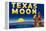 Packing Crate Label, Texas Moon-null-Framed Stretched Canvas