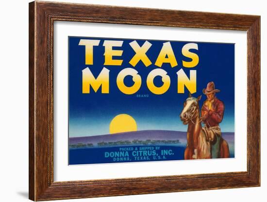 Packing Crate Label, Texas Moon-null-Framed Premium Giclee Print