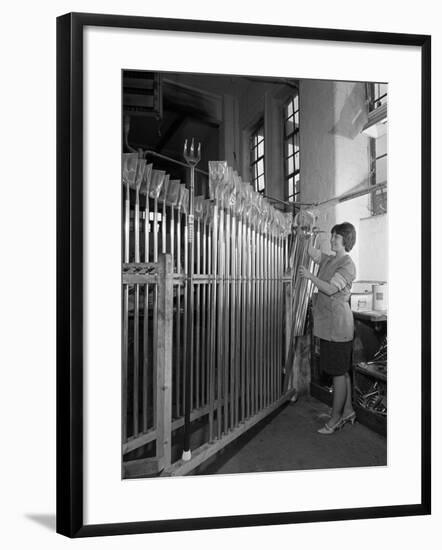 Packing Garden Forks for Dispatch, Brades Tools, Sheffield, South Yorkshire, 1966-Michael Walters-Framed Photographic Print