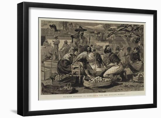 Packing Oranges in Andalusia for the English Market-Edwin Buckman-Framed Giclee Print