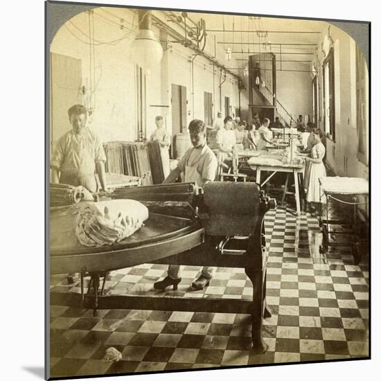 Packing Prize Butter for the European Markets, Hasley, Denmark-Underwood & Underwood-Mounted Photographic Print