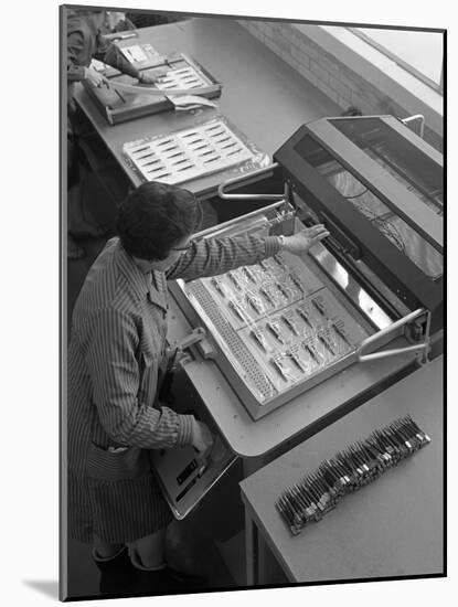 Packing Punches, Footprint Tools, Sheffield, South Yorkshire, 1968-Michael Walters-Mounted Photographic Print