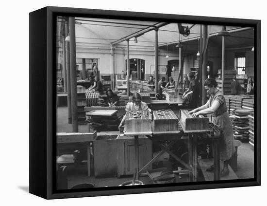 Packing Room in the Swedish Match Company Factory-Carl Mydans-Framed Premier Image Canvas