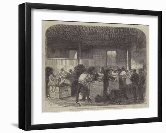 Packing Saddlery in Woolwich Dockyard for the Abyssinian Expedition-Charles Robinson-Framed Giclee Print