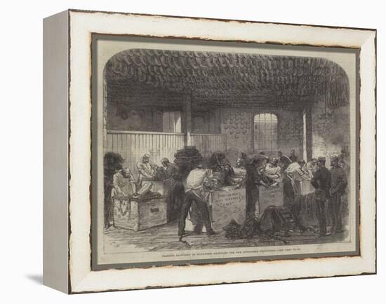 Packing Saddlery in Woolwich Dockyard for the Abyssinian Expedition-Charles Robinson-Framed Premier Image Canvas