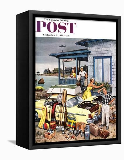 "Packing the Car" Saturday Evening Post Cover, September 8, 1956-Stevan Dohanos-Framed Premier Image Canvas