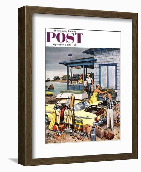 "Packing the Car" Saturday Evening Post Cover, September 8, 1956-Stevan Dohanos-Framed Giclee Print