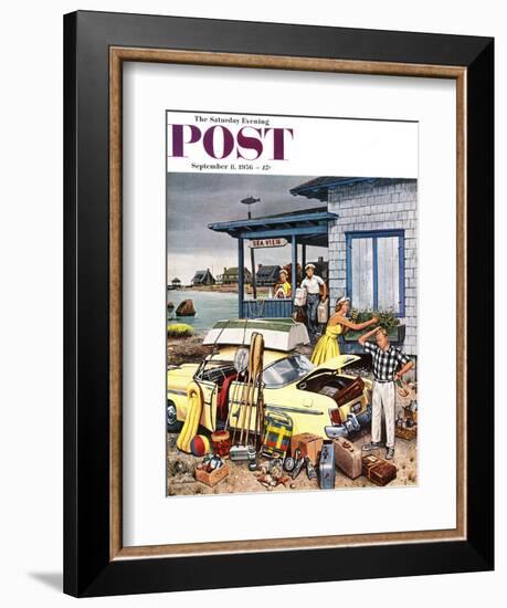 "Packing the Car" Saturday Evening Post Cover, September 8, 1956-Stevan Dohanos-Framed Giclee Print