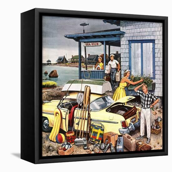 "Packing the Car", September 8, 1956-Stevan Dohanos-Framed Premier Image Canvas