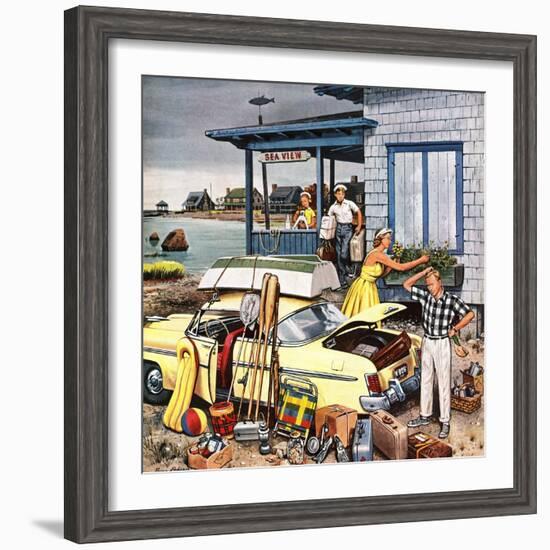 "Packing the Car", September 8, 1956-Stevan Dohanos-Framed Giclee Print