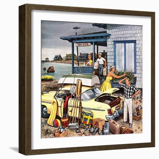 "Packing the Car", September 8, 1956-Stevan Dohanos-Framed Giclee Print