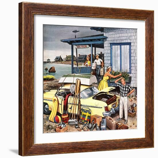 "Packing the Car", September 8, 1956-Stevan Dohanos-Framed Giclee Print