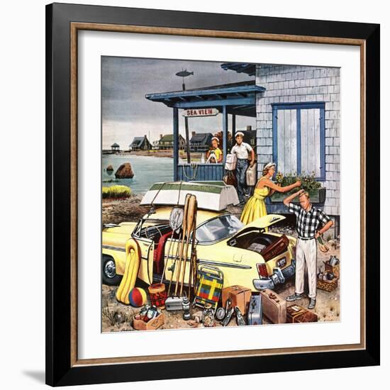 "Packing the Car", September 8, 1956-Stevan Dohanos-Framed Giclee Print