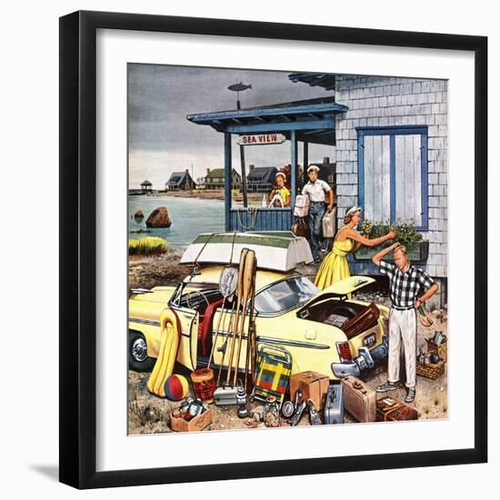 "Packing the Car", September 8, 1956-Stevan Dohanos-Framed Giclee Print