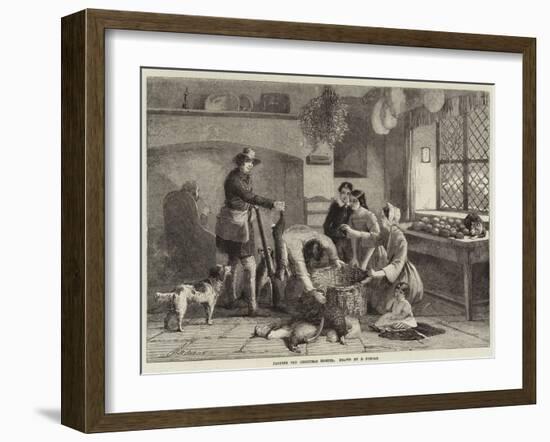 Packing the Christmas Hamper-Edward Duncan-Framed Giclee Print