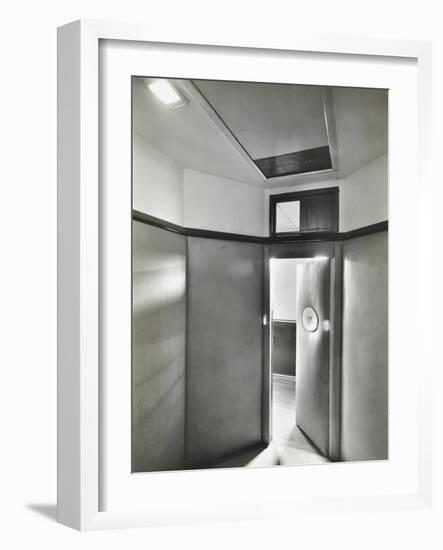 Padded Room, Saint Ebbas Hospital, Surrey, 1938-null-Framed Photographic Print