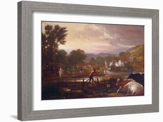 Paddington Canal, 1801 (Oil on Panel)-Benjamin West-Framed Giclee Print