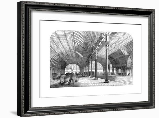 Paddington Station, the London Terminus of the Great Western Railway, 1854-null-Framed Giclee Print