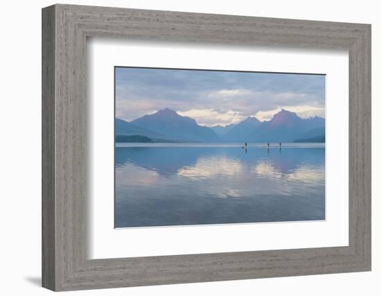 Paddle Boarding on Lake McDonald Glacier National Park, Montana-Alan Majchrowicz-Framed Photographic Print