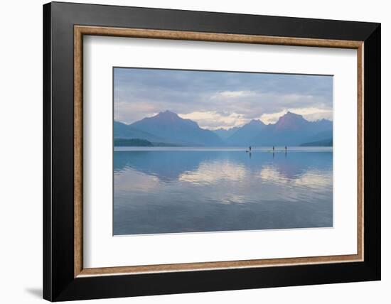 Paddle Boarding on Lake McDonald Glacier National Park, Montana-Alan Majchrowicz-Framed Photographic Print