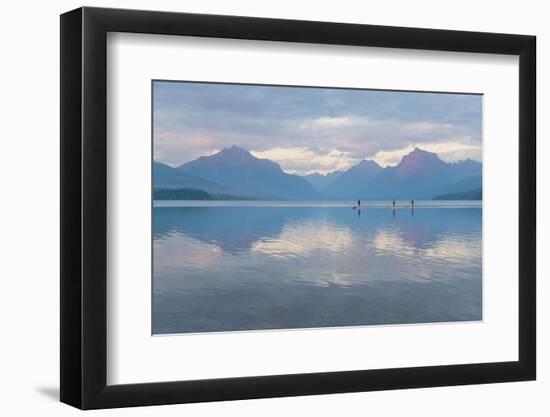 Paddle Boarding on Lake McDonald Glacier National Park, Montana-Alan Majchrowicz-Framed Photographic Print