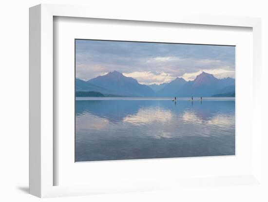 Paddle Boarding on Lake McDonald Glacier National Park, Montana-Alan Majchrowicz-Framed Photographic Print