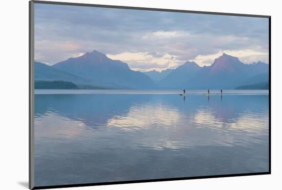 Paddle Boarding on Lake McDonald Glacier National Park, Montana-Alan Majchrowicz-Mounted Photographic Print