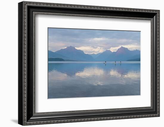 Paddle Boarding on Lake McDonald Glacier National Park, Montana-Alan Majchrowicz-Framed Photographic Print