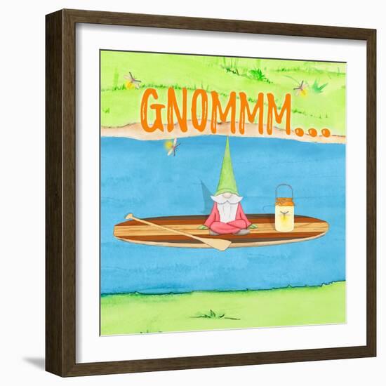 Paddle Boat Gnome-Hugo Edwins-Framed Art Print