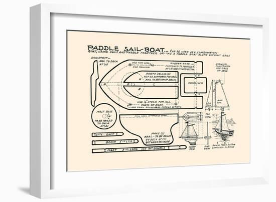 Paddle Sail-Boat-Michael C. Dank-Framed Art Print