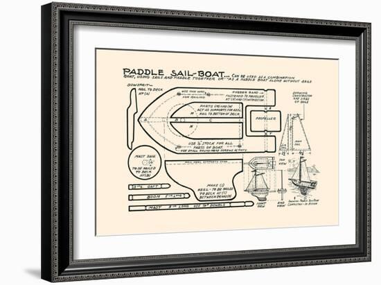 Paddle Sail-Boat-Michael C. Dank-Framed Art Print