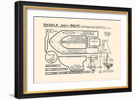 Paddle Sail-Boat-Michael C. Dank-Framed Art Print