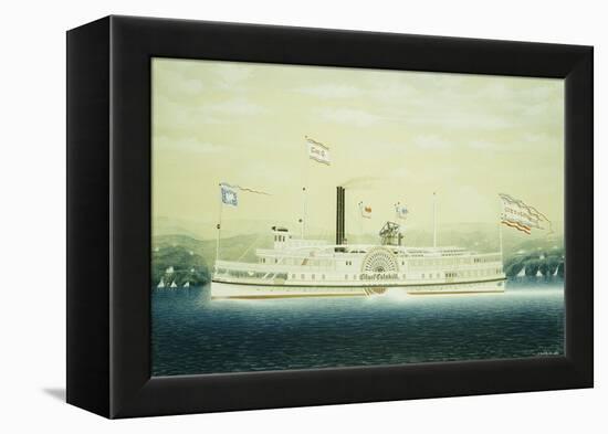 Paddle Steamboat "City of Catskill"-James Bard-Framed Premier Image Canvas