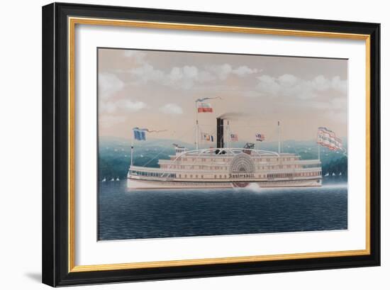 Paddle Steamboat Kaaterskill, 1882-James Bard-Framed Giclee Print