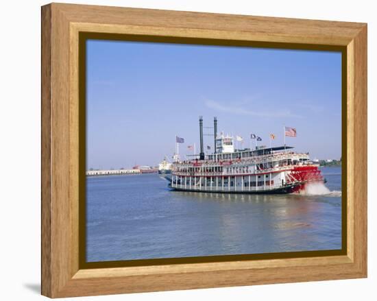 Paddle Steamer 'Natchez' on the Mississippi River, New Orleans, Louisiana, USA-Bruno Barbier-Framed Premier Image Canvas