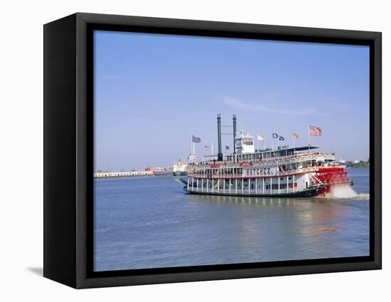 Paddle Steamer 'Natchez' on the Mississippi River, New Orleans, Louisiana, USA-Bruno Barbier-Framed Premier Image Canvas