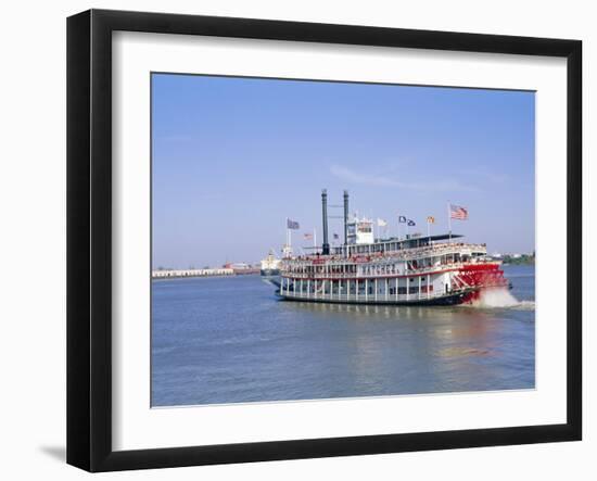 Paddle Steamer 'Natchez' on the Mississippi River, New Orleans, Louisiana, USA-Bruno Barbier-Framed Photographic Print