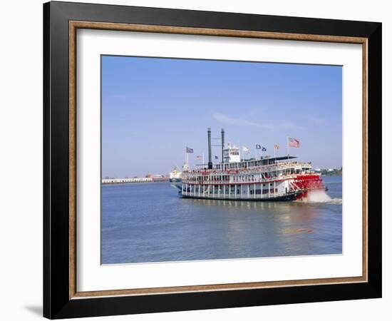 Paddle Steamer 'Natchez' on the Mississippi River, New Orleans, Louisiana, USA-Bruno Barbier-Framed Photographic Print