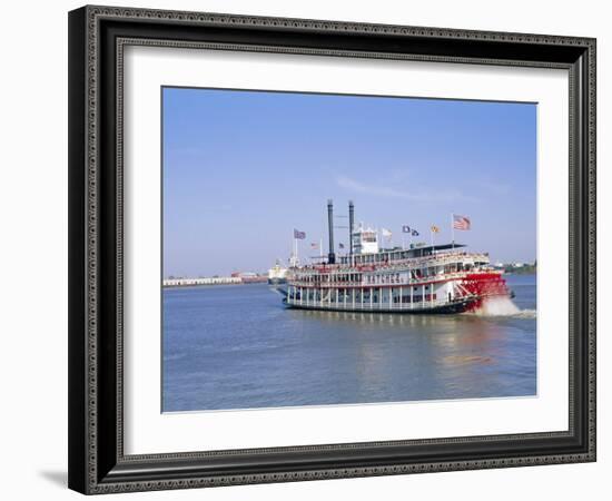 Paddle Steamer 'Natchez' on the Mississippi River, New Orleans, Louisiana, USA-Bruno Barbier-Framed Photographic Print