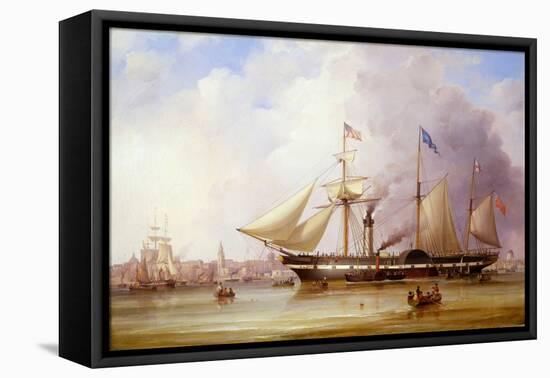 Paddle Steamer 'President' in the Mersey off Liverpool, mid 19Th Century (Oil on Canvas)-Samuel Walters-Framed Premier Image Canvas