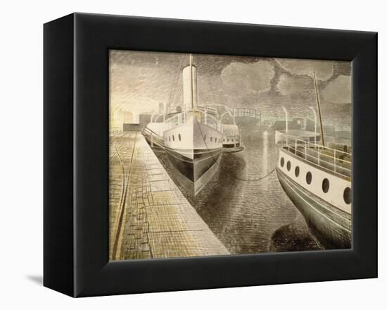 Paddle Steamers at Night-Eric Ravilious-Framed Premier Image Canvas