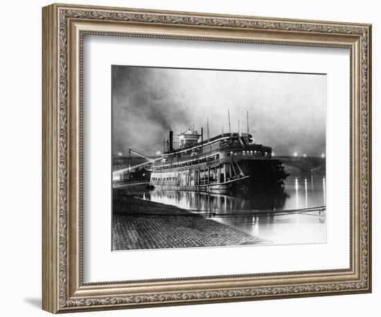 Paddlewheeler on the Mississippi-null-Framed Photographic Print