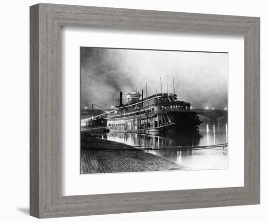 Paddlewheeler on the Mississippi-null-Framed Photographic Print