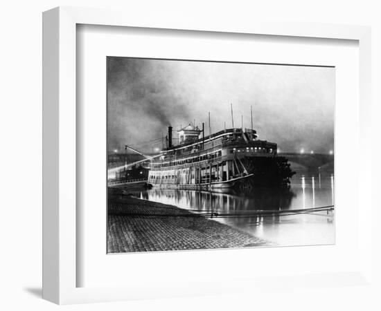 Paddlewheeler on the Mississippi-null-Framed Photographic Print
