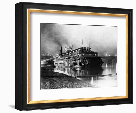 Paddlewheeler on the Mississippi-null-Framed Photographic Print