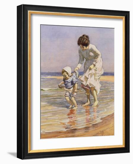 Paddling, 1915-William Kay Blacklock-Framed Giclee Print