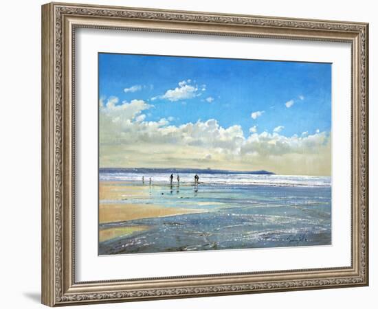 Paddling at the Edge-Timothy Easton-Framed Photographic Print